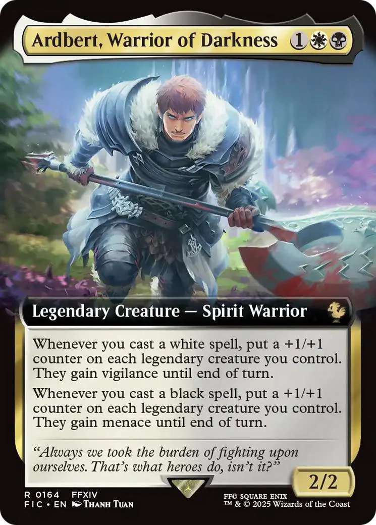 Ardbert, Warrior of Darkness [164] [Extended Art] [FINAL FANTASY: Commander] [Non-Foil]