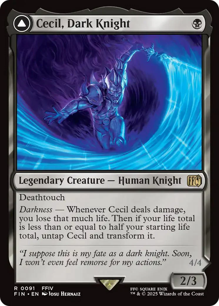 Cecil, Dark Knight // Cecil, Redeemed Paladin [91] [FINAL FANTASY] [Non-Foil]