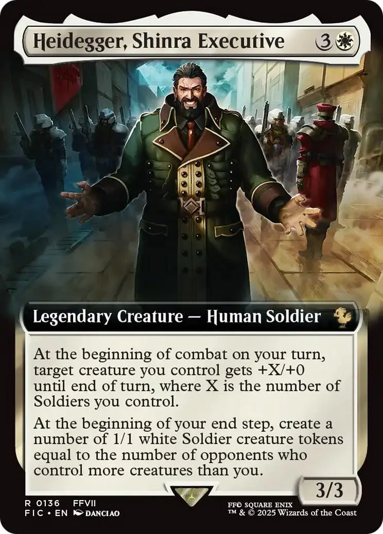 Heidegger, Shinra Executive [136] [Extended Art] [FINAL FANTASY: Commander] [Non-Foil]