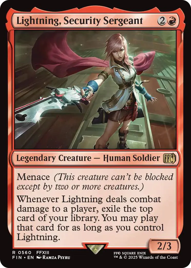 Lightning, Security Sergeant [560] [Starter Kit Exclusive] [FINAL FANTASY] [Non-Foil]