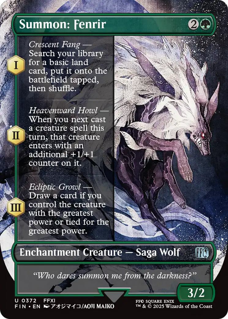 Summon: Fenrir [372] [Borderless] [FINAL FANTASY] [Non-Foil]